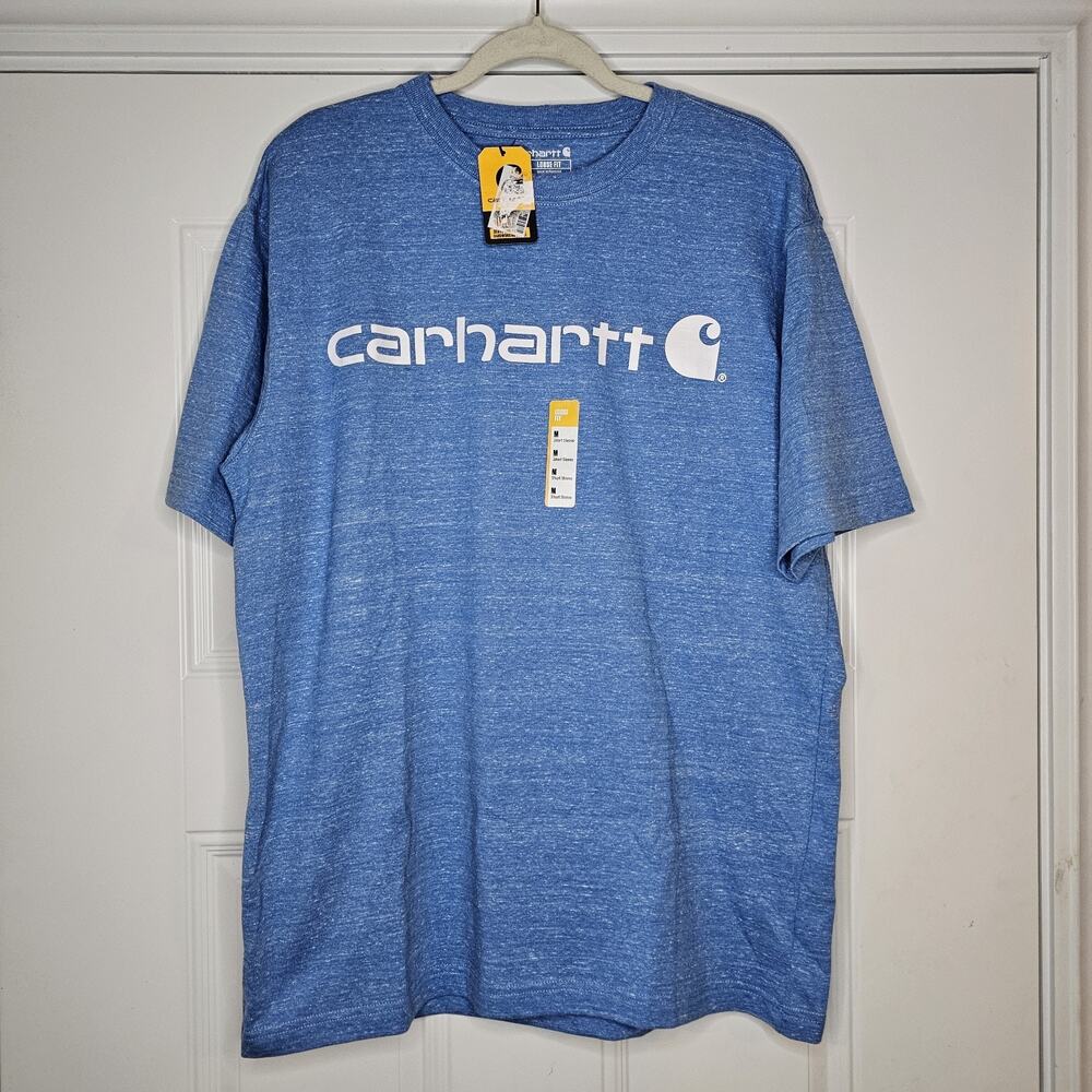 CARHARTT Loose Fit Heavyweight Blue T-Shirt Men's Size Medium TK0195-M New